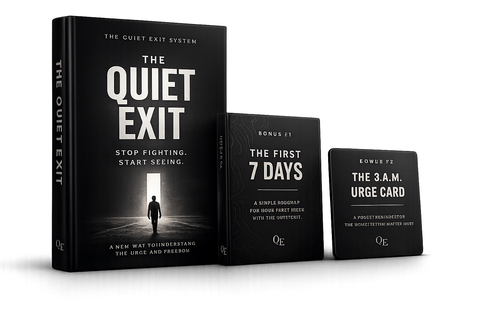 The Quiet Exit System, The First 7 Days and The 3 A.M. Urge Card